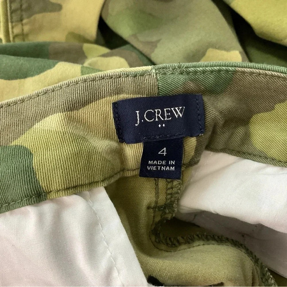 J. Crew Camo High Rise Girlfriend Chino Pant Size 4 - Picture 6 of 7